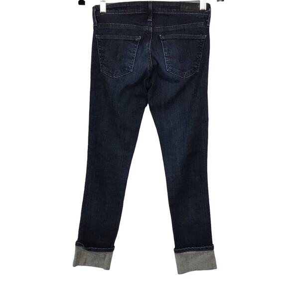 AG Jeans Adriano Goldschmied The Stevie Cuff Slim Straight Crop Jeans sz 24 - Picture 4 of 10